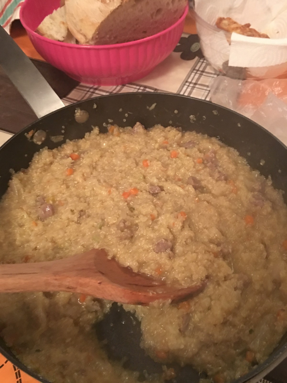 Ricetta Quinoa con verza e salsiccia (i troiai di Fabio)